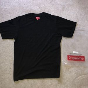 supreme stripe logo tee